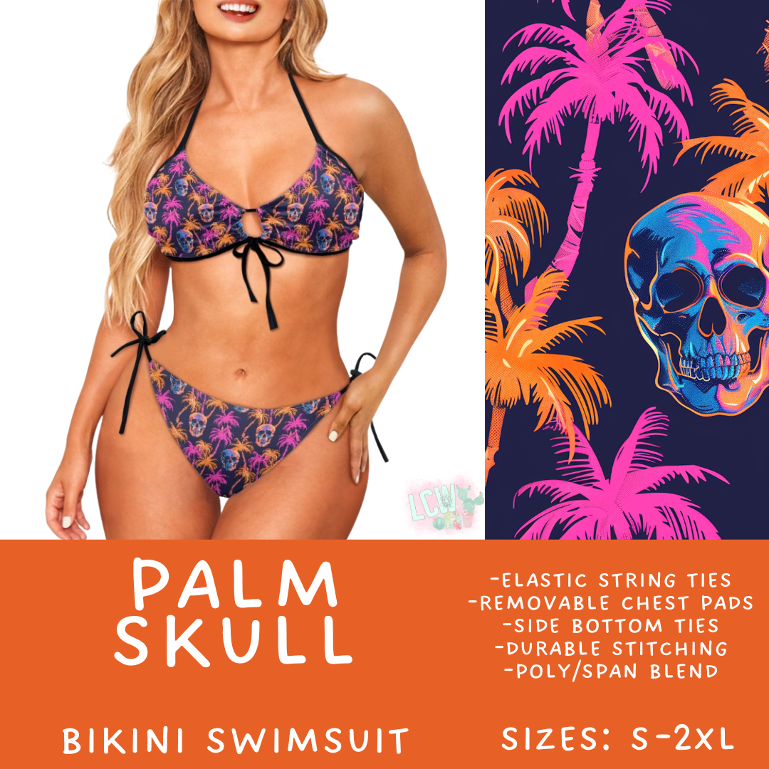 Batch #543 - Pool Party 2 - Closes 6/15 - ETA early/mid August - Palm Skull Women's 2 Piece Bikini
