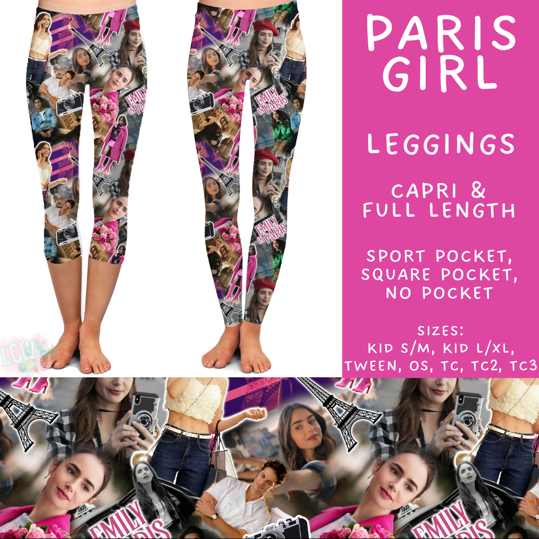 Batch #502 - Show Time - Closes 3/11 - ETA mid May - Paris Girl Full and Capri Length Leggings