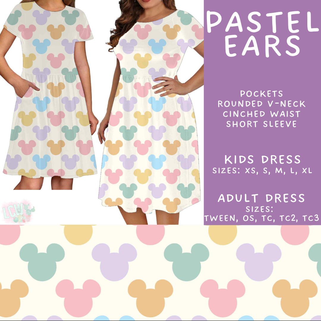 Batch #552 - Magical Faves 22 - Closes 7/6 - ETA early Sept - Pastel Ears Adult & Kids Dresses