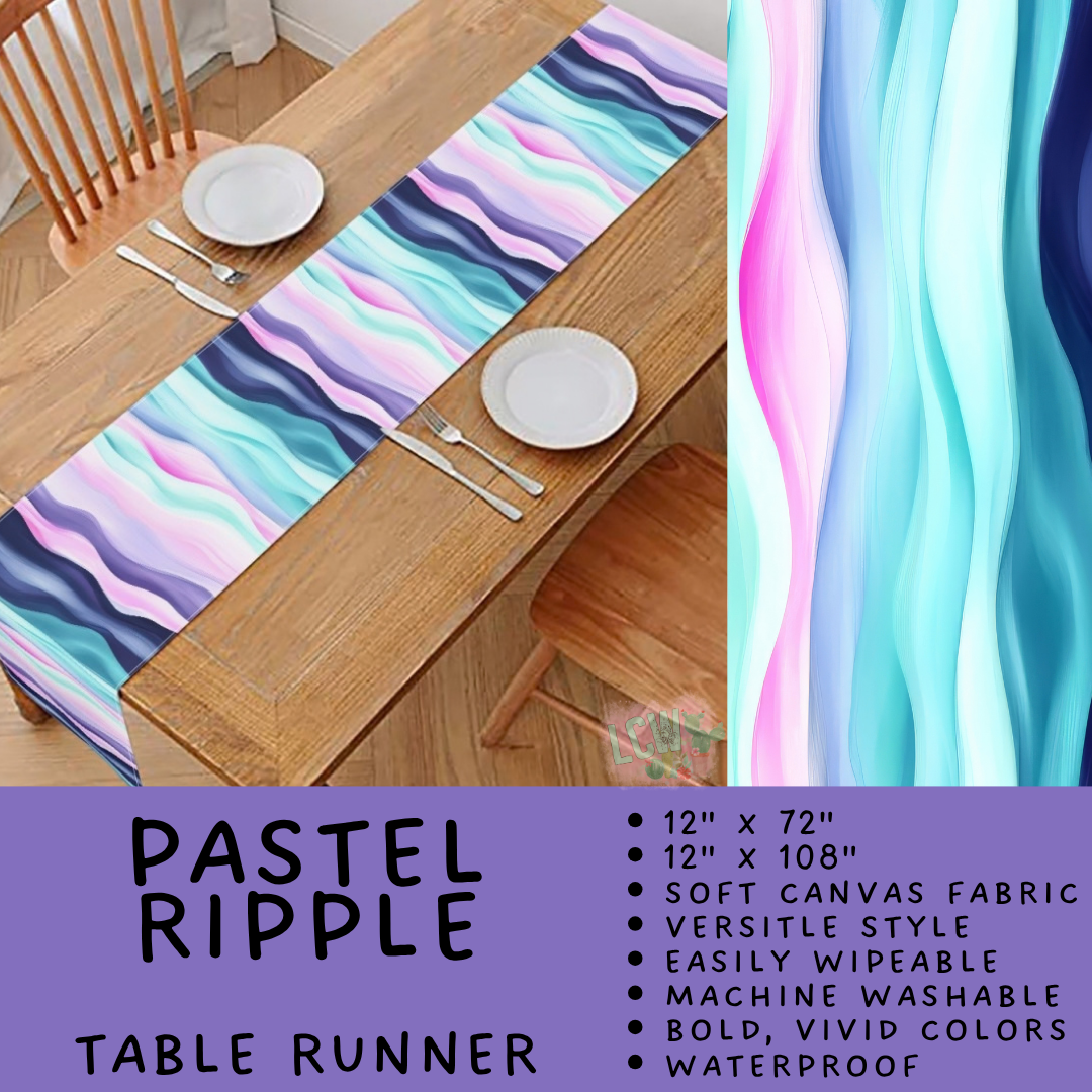 Batch #602 - Table Runners & Placemats - Closes 10/23 - ETA mid Dec - Pastel Ripple Table Runner