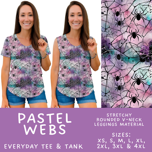 Batch #568 - Halloween Spooky Sets 3 - Closes 8/12 - ETA early October - Pastel Webs Everyday Tank & Tee