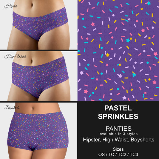 B306 - Preorder Pastel Sprinkles Panties (Closes 8/07. ETA mid October)