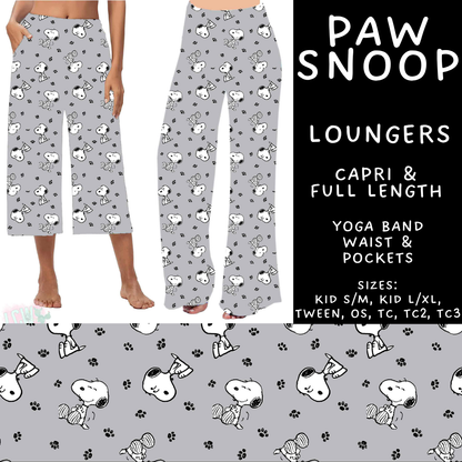 Batch #586 - Cool Characters 18 - Closes 9/16 - ETA mid Nov - Paw Snoop Capri and Full Length Loungers