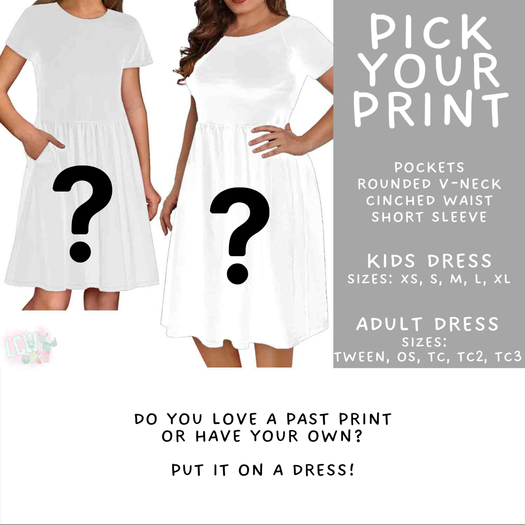 Batch #562 - Fun Run 25 - Closes 7/29 - ETA late Sept - Pick Your Print Adult & Kids Dresses
