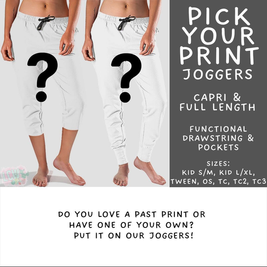 Batch #566 - Halloween 5 - Closes 8/7 - ETA early October - Pick Your Print Full and Capri Length Joggers