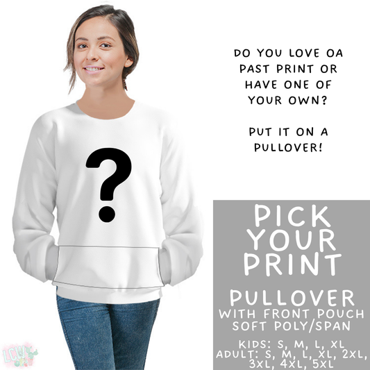 Batch #568 - Halloween Spooky Sets 3 - Closes 8/12 - ETA early October - Pick Your Print Pocket Pullover