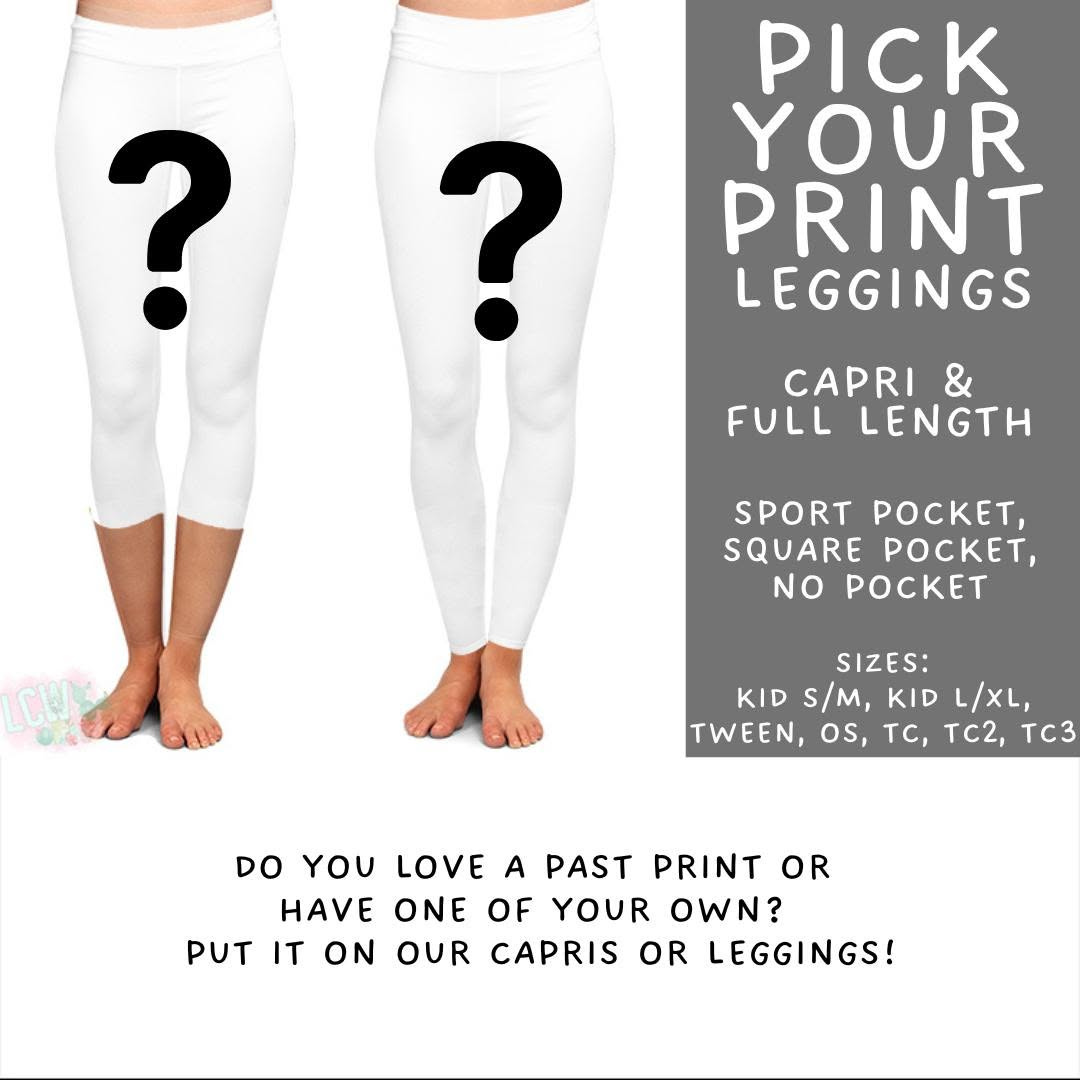 Batch #565 - Christmas in July 2 - Closes 8/5 - ETA early October - Pick Your Print Full and Capri Length Leggings