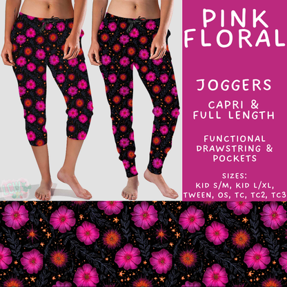 Batch #561 - June Request Run - Closes 7/27 - ETA late Sept - Pink Floral Full and Capri Length Joggers