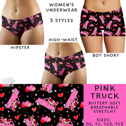 Batch #612 - Valentine's Matching Underwear - Closes 11/11 - ETA mid Jan - Pink Truck Women's Underwear