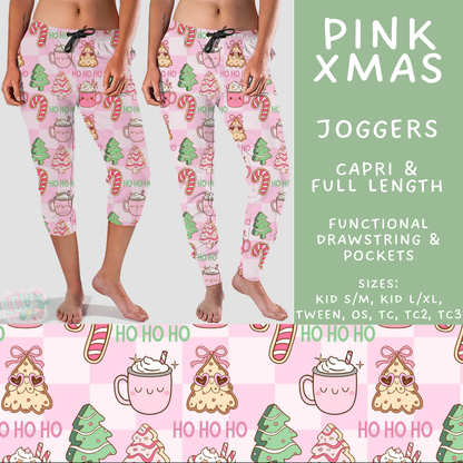 Batch #565 - Christmas in July 2 - Closes 8/5 - ETA early October - Pink Xmas Full and Capri Length Joggers