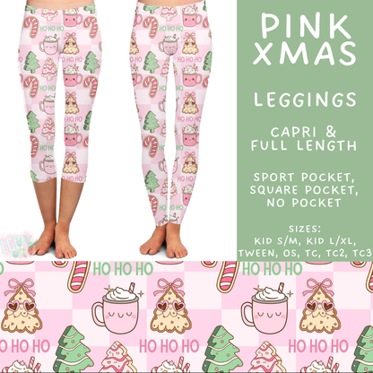 Batch #565 - Christmas in July 2 - Closes 8/5 - ETA early October - Pink Xmas Full and Capri Length Leggings