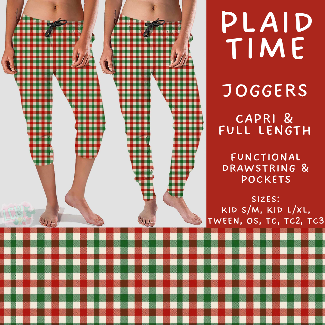 Batch #600 - Jingle all the Way 2 - Closes 10/19 - ETA early/mid Dec - Plaid Time Full and Capri Length Joggers