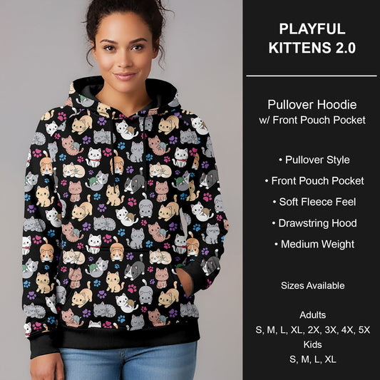B266 - Preorder Playful Kittens 2.0 Pullover Hoodie (Closes 12/17. ETA late Feb.)