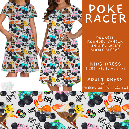 Batch #586 - Cool Characters 18 - Closes 9/16 - ETA mid Nov - Poke Racer Adult & Kids Dresses