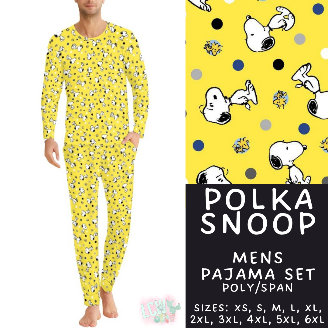 Batch #590 - Magical Family Pajamas - Closes 9/18 - ETA mid Nov - Polka Snoop Men's Pajama Set