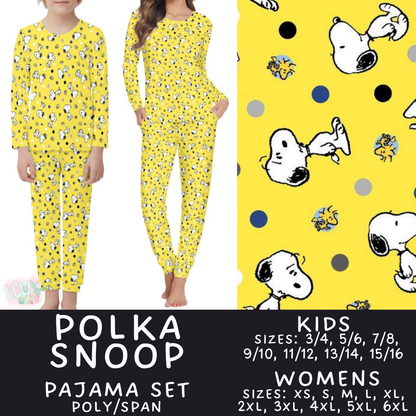 Batch #590 - Magical Family Pajamas - Closes 9/18 - ETA mid Nov - Polka Snoop Women's & Kid's Pajama Set