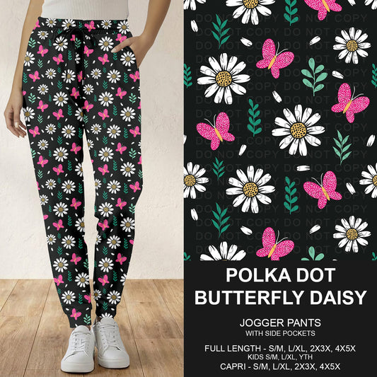 B294 - Preorder Polka Dot Butterfly Daisy Joggers (Closes 6/07. ETA: early Aug.)