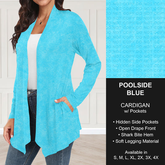 B280 - Preorder Poolside Blue Cardigan w/ Pockets (Closes 3/22. ETA: late May)