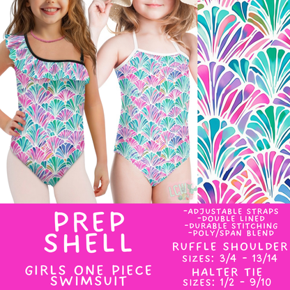 Batch #543 - Pool Party 2 - Closes 6/15 - ETA early/mid August - Prep Shell Girl's Swimsuit