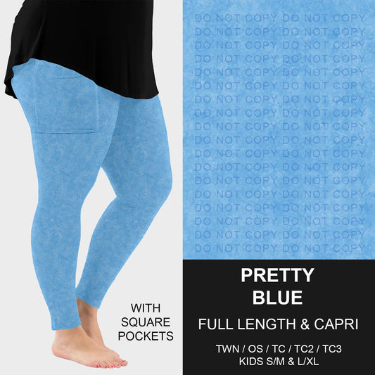 B280 - Preorder Pretty Blue Leggings w/ Pockets (Closes 3/22. ETA: late May)