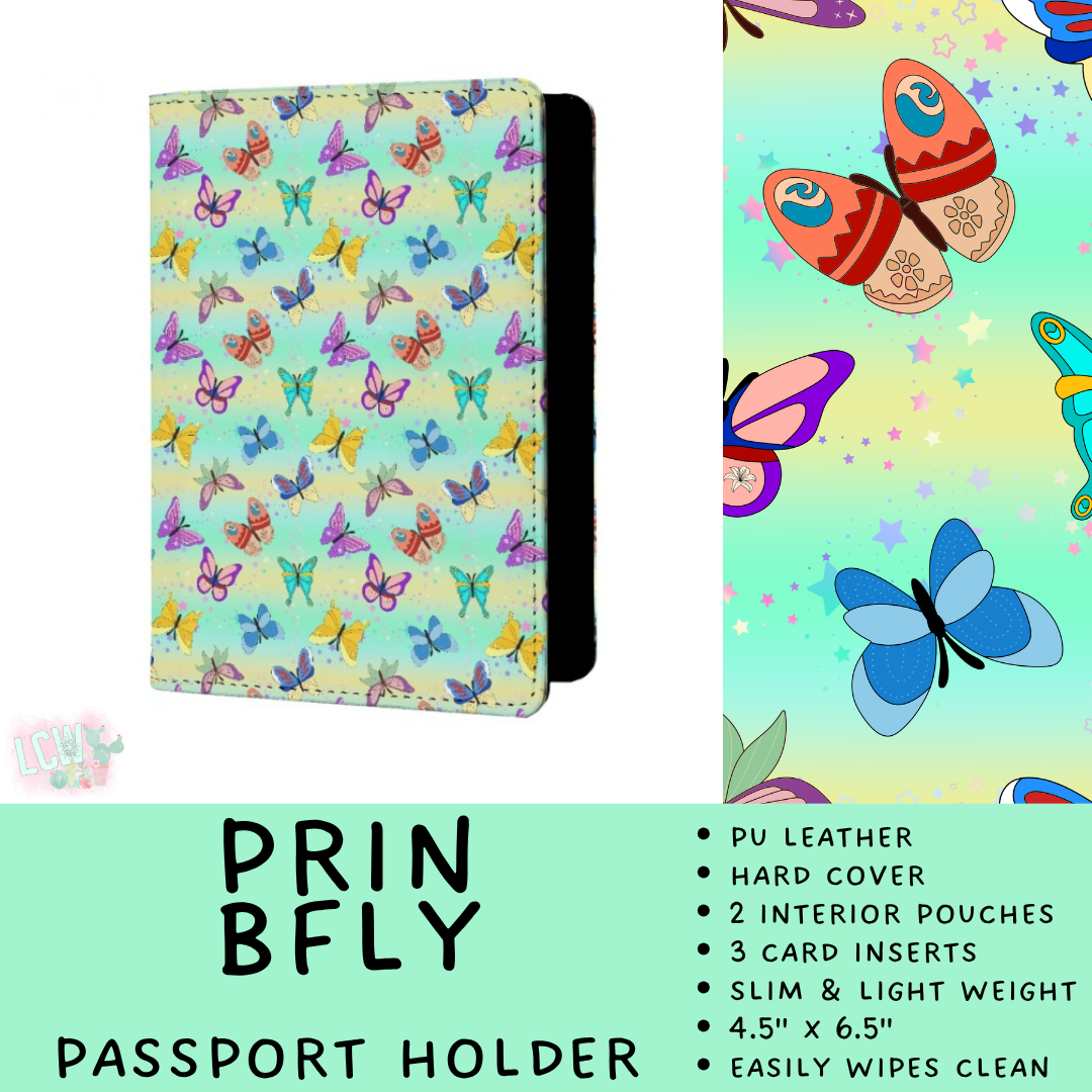 Batch #609 - Travel Collection 2 - Closes 11/6 - ETA early Jan - Prin BFly Passport Holder