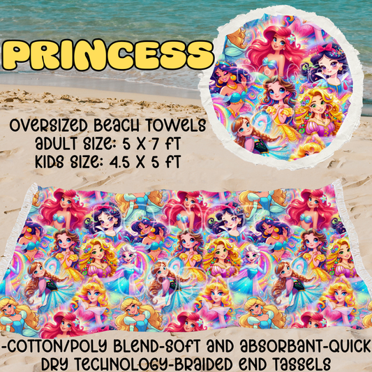 Princess -OVERSIZED BEACH TOWEL 6-PREORDER CLOSING 3/20
