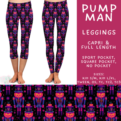 Batch #566 - Halloween 5 - Closes 8/7 - ETA early October - Pump Man Full and Capri Length Leggings