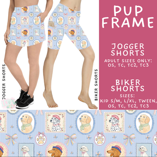 Batch #548 - May Request Run - Closes 6/26 - ETA late August - Pup Frame Biker & Jogger Shorts