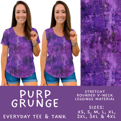 Batch #605 - Mardi Party - Closes 10/28 - ETA late Dec - Purp Grunge Everyday Tank & Tee