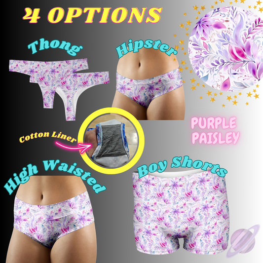 PURPLE PAISLEY- UNDERWEAR 3 PREORDER CLOSING 3/27