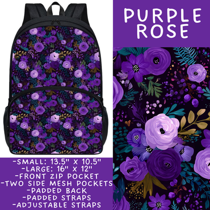 Batch #545 - Back to School 3 - Closes 6/19 - ETA early/mid August - Purple Rose Backpacks