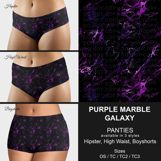 B306 - Preorder Purple Marble Galaxy Panties (Closes 8/07. ETA mid October)