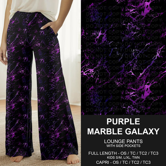 B291 - Preorder Purple Marble Galaxy Lounge Pants (Closes 5/17. ETA: late July)