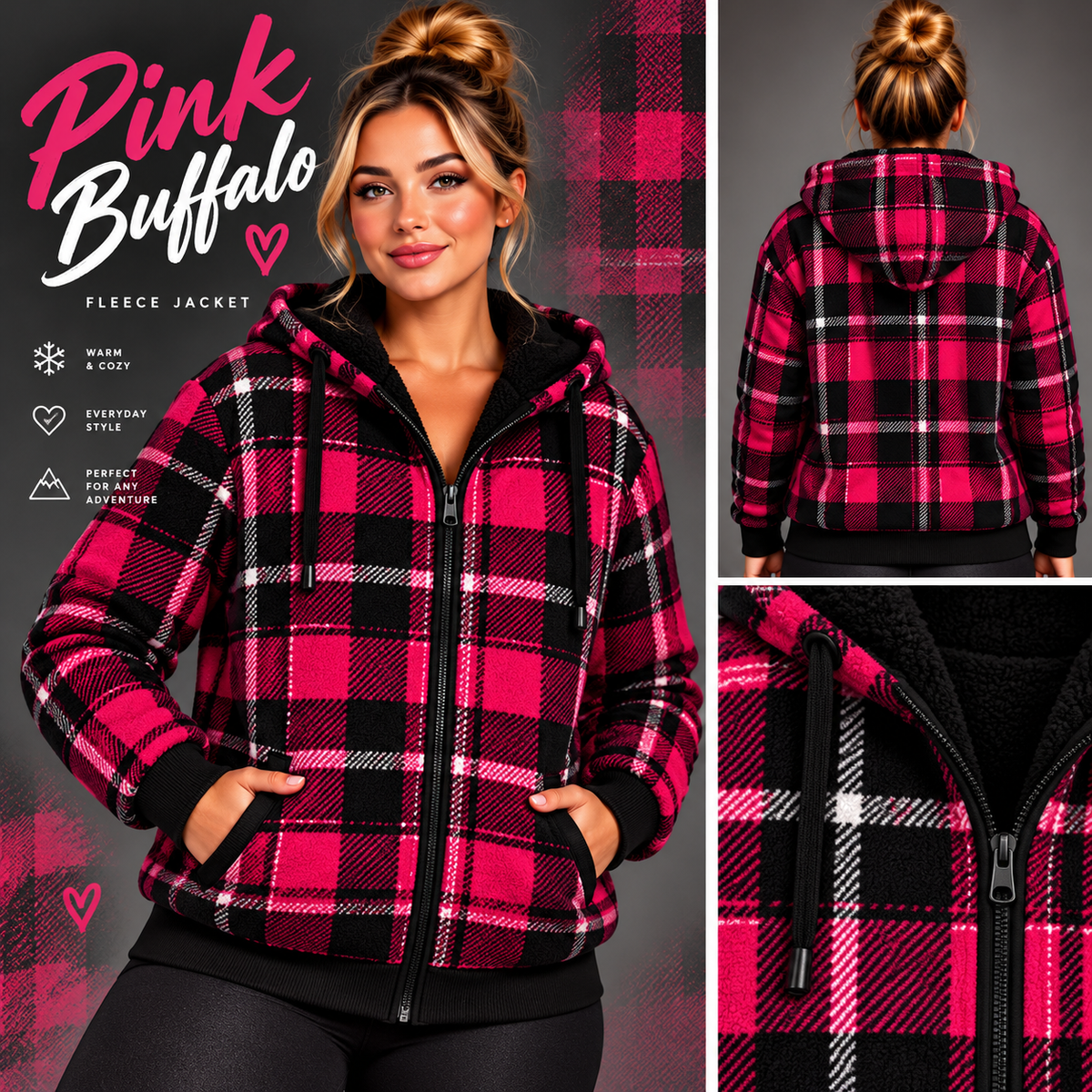 Pink Buffalo-FLEECE LINED HOODED JACKET-PREORDER CLOSING 11/9