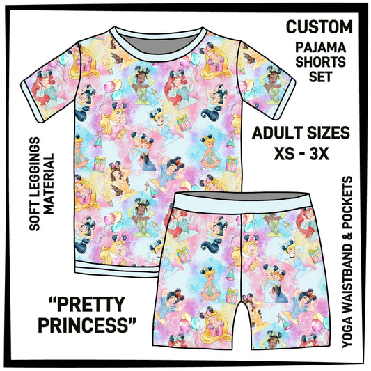 PS1S - Pretty Princess Pajamas Top & Shorts Set - Preorder Closing 7/1 ETA: Late Aug