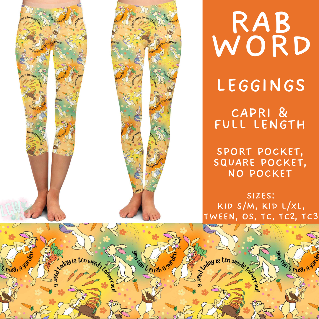 Batch #608 - Magic in Words - Closes 11/4 - ETA early Jan - Rab Word Full and Capri Length Leggings