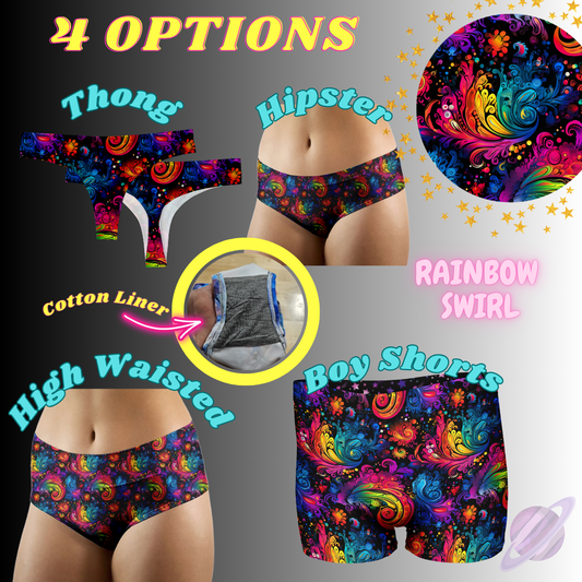 RAINBOW SWIRL- UNDERWEAR 3 PREORDER CLOSING 3/27