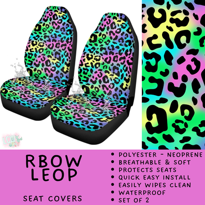 Batch #554 - Car Accessories 3 - Closes 7/10 - ETA early/mid Sept - RBow Leop Vehicle Seat Covers