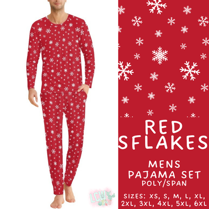 Batch #584 - Christmas Family Pajamas - Closes 9/11 - ETA mid Nov - Red SFlakes Men's Pajama Set