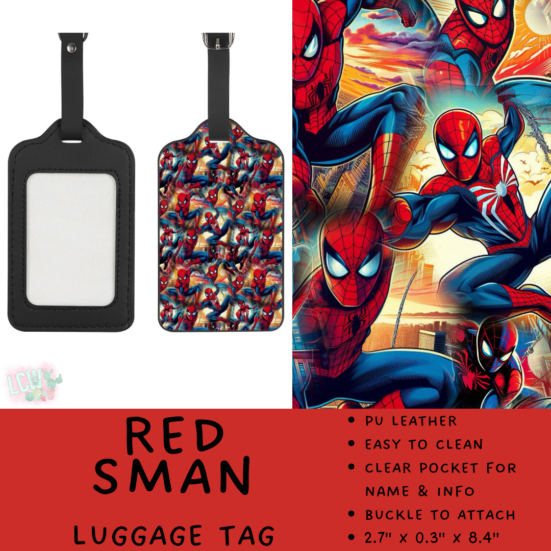 Batch #609 - Travel Collection 2 - Closes 11/6 - ETA early Jan - Red SMan Luggage Tag