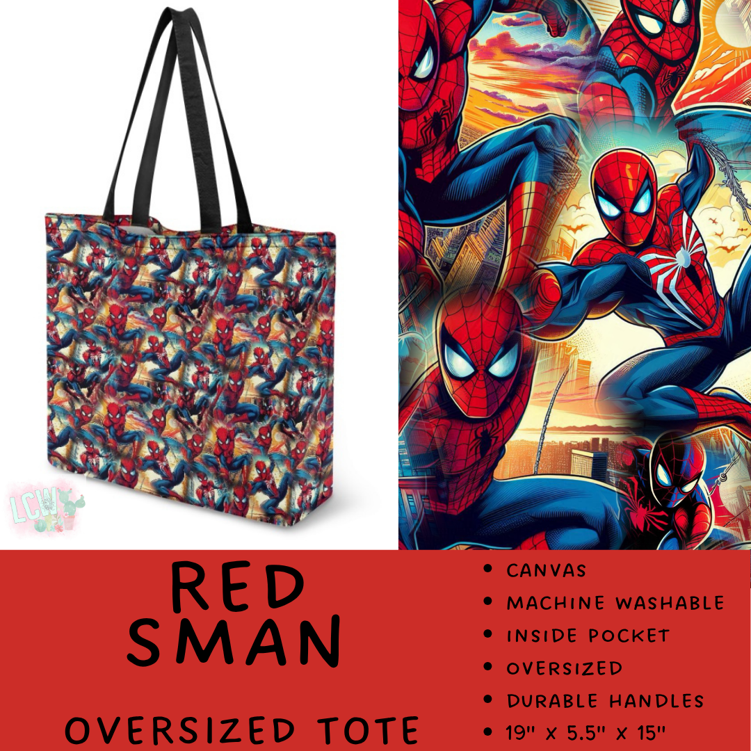Batch #609 - Travel Collection 2 - Closes 11/6 - ETA early Jan - Red SMan Oversized Totes