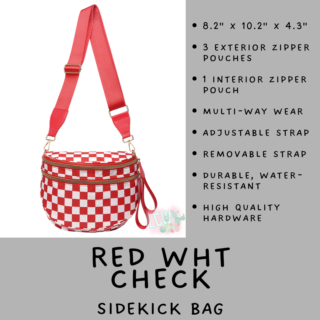 Batch #577 - Sidekick Bag - Closes 8/28 - ETA early/mid October - Red Wht Check Sidekick Bag