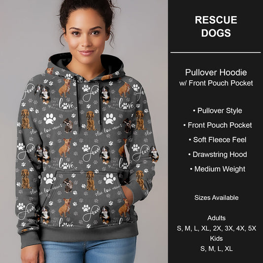 B266 - Preorder Rescue Dogs Pullover Hoodie (Closes 12/17. ETA late Feb.)