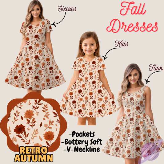 RETRO AUTUMN- FALL DRESS PREORDER- CLOSING 9/12