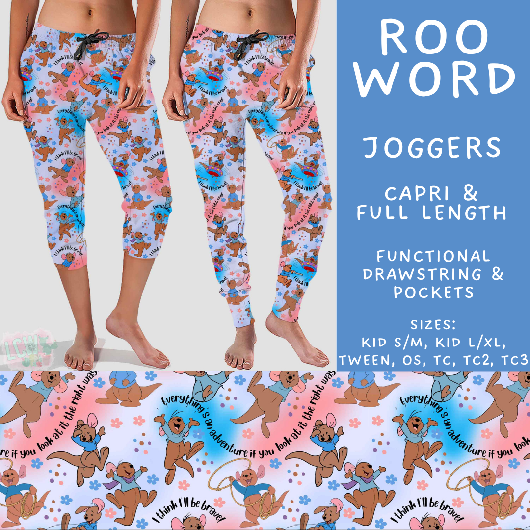 Batch #608 - Magic in Words - Closes 11/4 - ETA early Jan - Roo Word Full and Capri Length Joggers