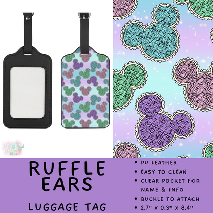Batch #609 - Travel Collection 2 - Closes 11/6 - ETA early Jan - Ruffle Ears Luggage Tag