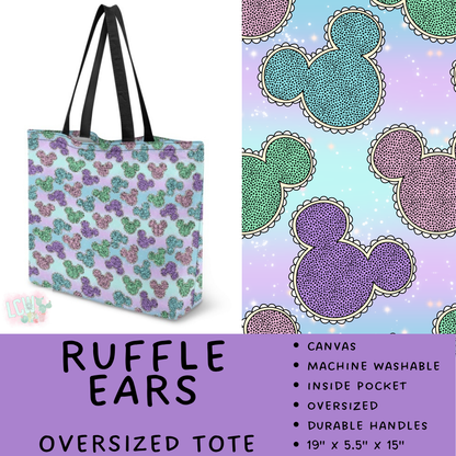 Batch #609 - Travel Collection 2 - Closes 11/6 - ETA early Jan - Ruffle Ears Oversized Totes
