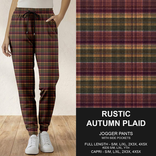 B308 - Preorder Rustic Autumn Plaid Joggers (Closes 8/16. ETA: late Oct.)