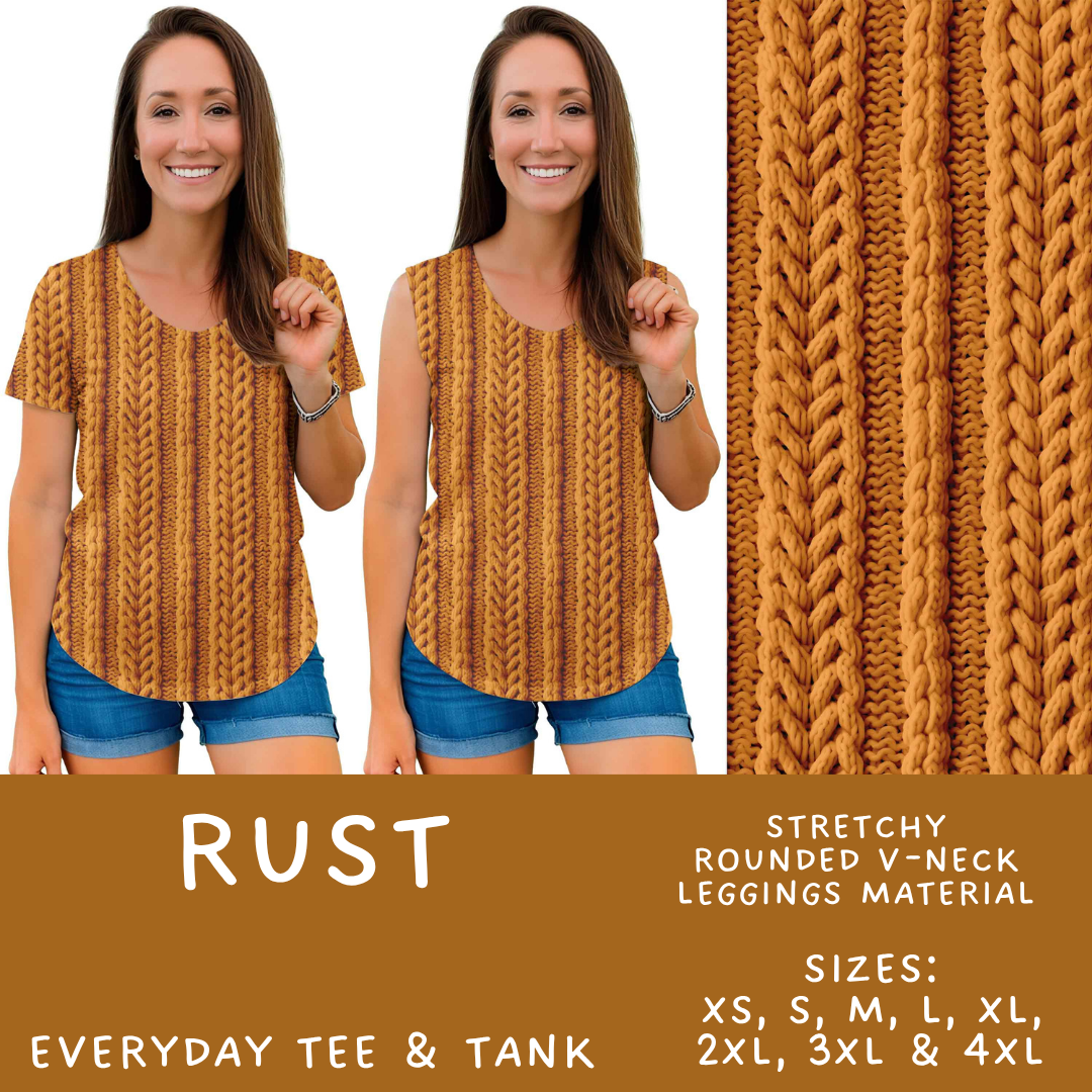 Batch #596 - Sweater Weather - Closes 10/9 - ETA early Dec - Rust Everyday Tank & Tee