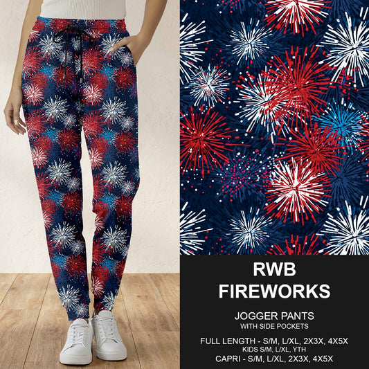 B284 - Preorder RWB Fireworks Joggers (Closes 4/12. ETA: early June)